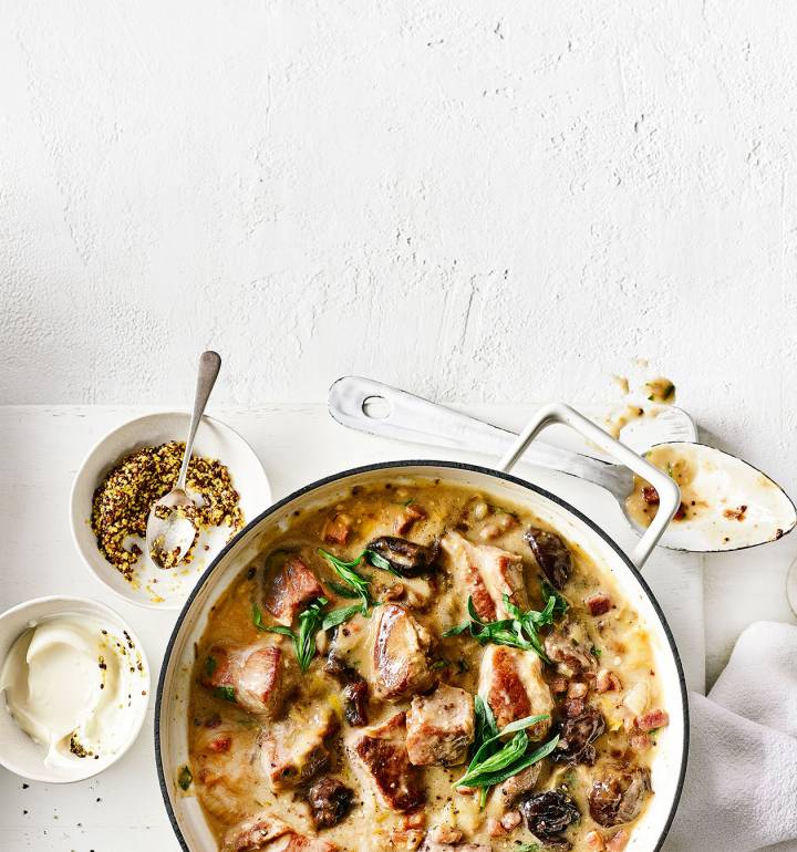Pork, prune and sherry casserole