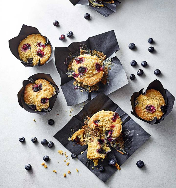 Apple sauce blueberry muffins