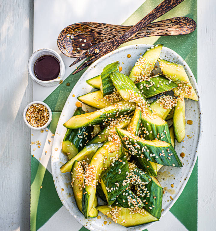 Smashed cucumber salad