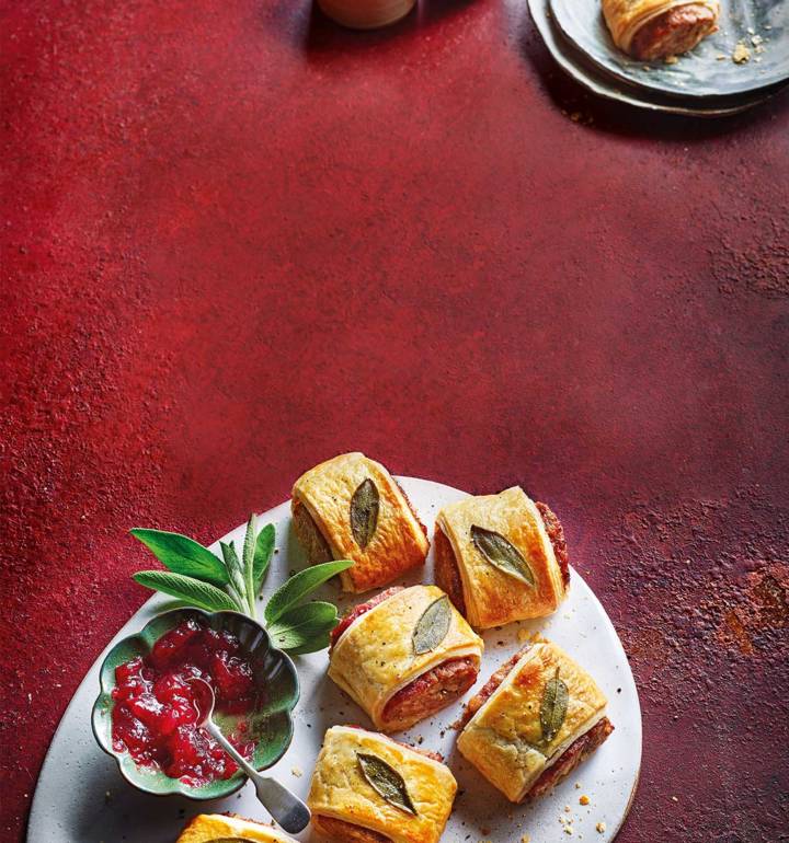 Turkey stuffing sausage rolls