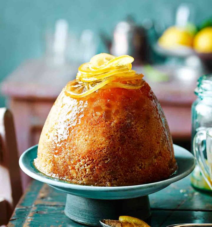 Lemon and ginger steamed pudding