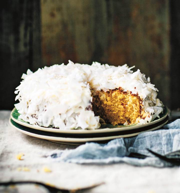 Gluten-free lemon and coconut cake
