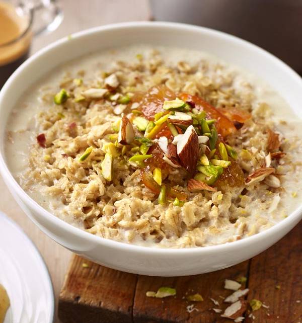 Porridge with marmalade