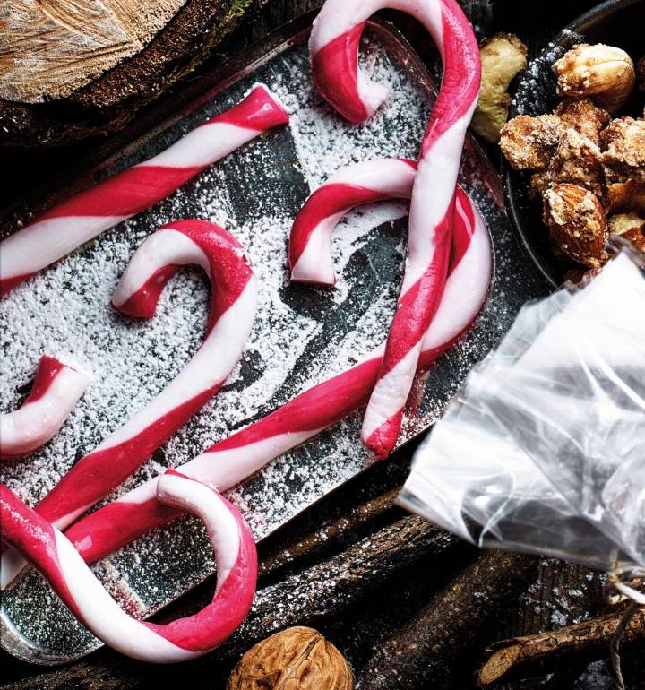 Peppermint cream candy canes