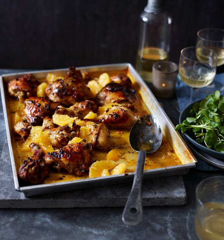 Spicy honey-baked chicken