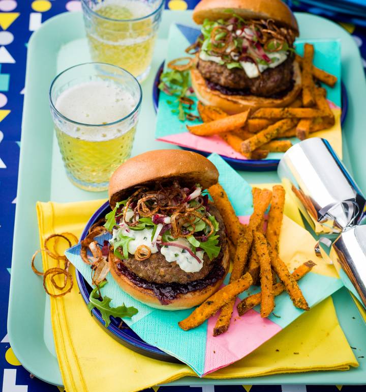 Blue cheese burger