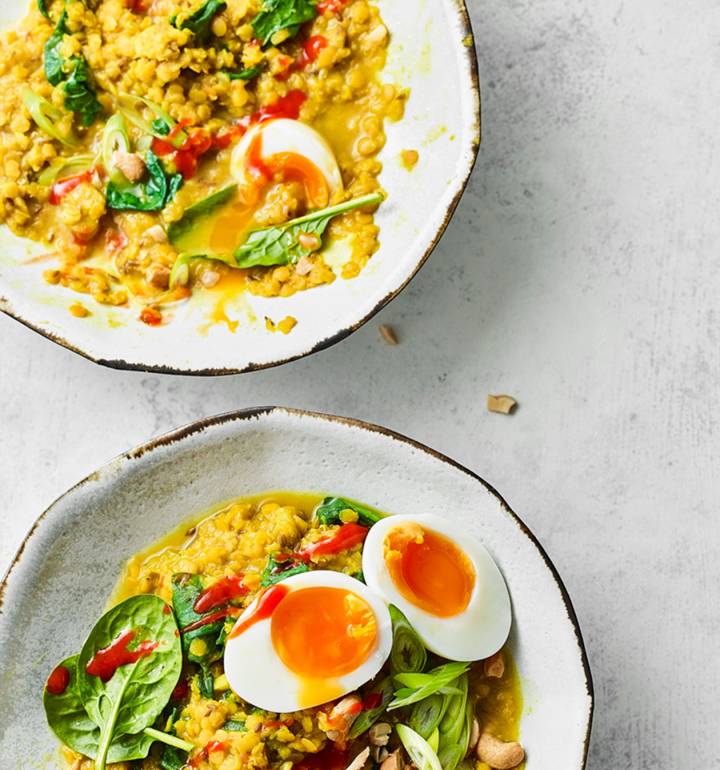 Spinach and cashew dhal