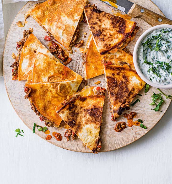 Chipotle beef quesadillas