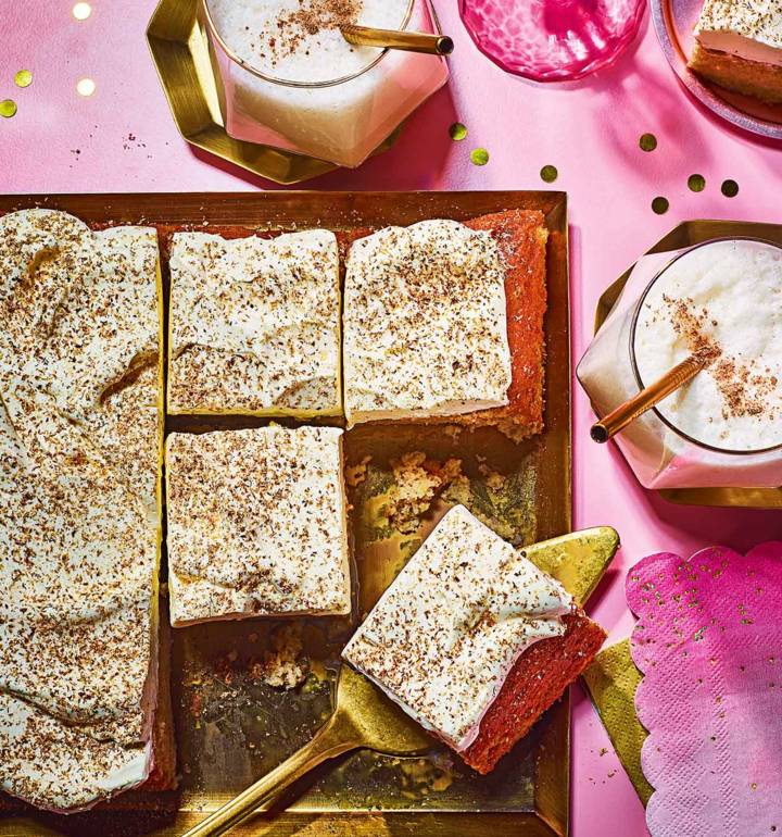 Eggnog tres leches cake