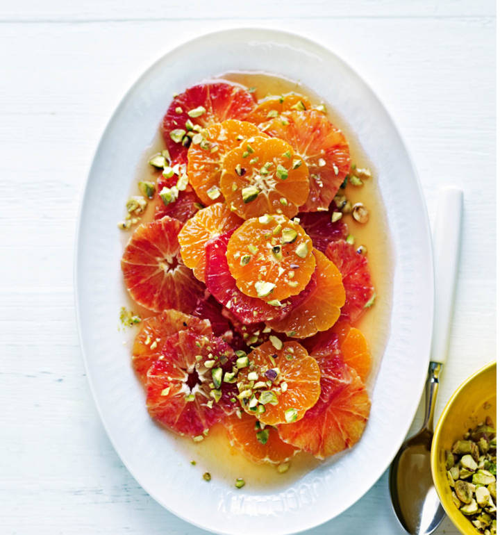 Citrus fruit salad with spiced syrup