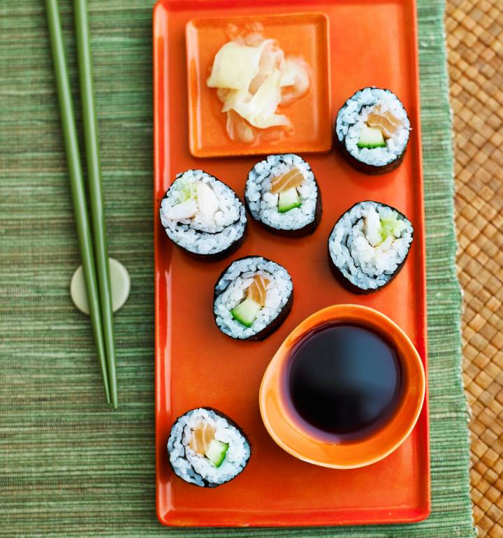 Prawn nori-maki