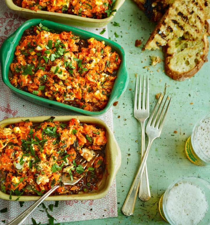 Spiced veggie shepherd’s pies