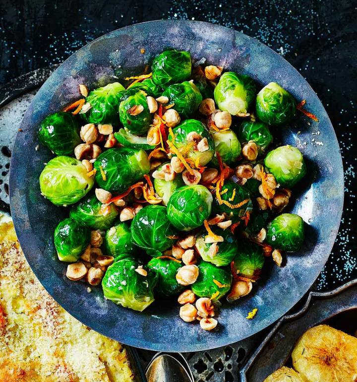 Brussels sprouts with brown butter and hazelnuts