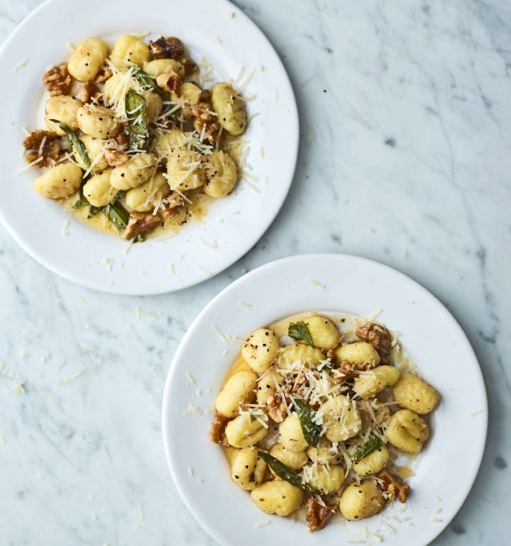 Walnut and sage gnocchi