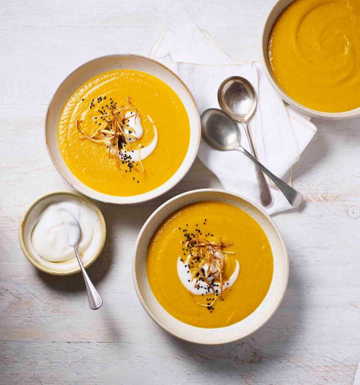 Carrot, parsnip and ginger soup