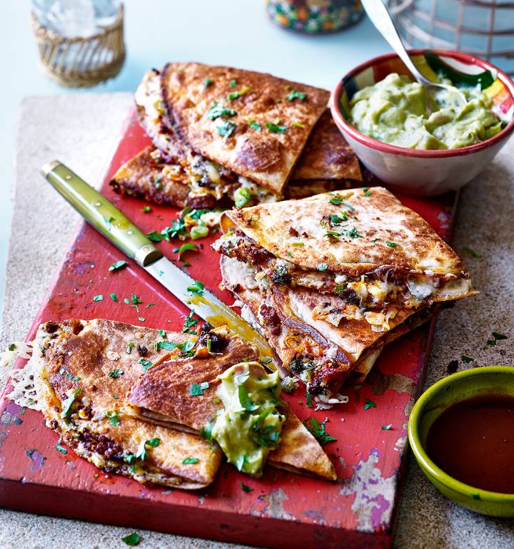 Chorizo and jalapeno quesadillas