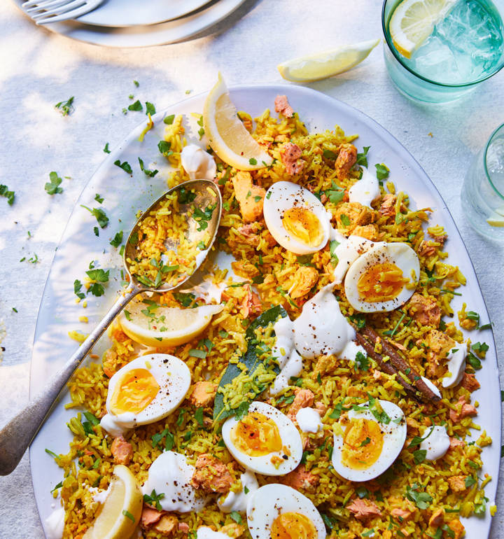 Storecupboard salmon kedgeree