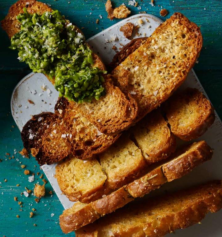 Parmesan focaccia toasts