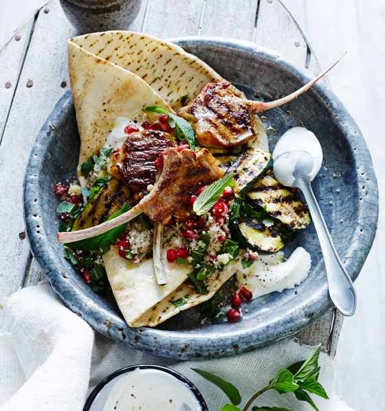 Moroccan lamb salad with jewelled couscous