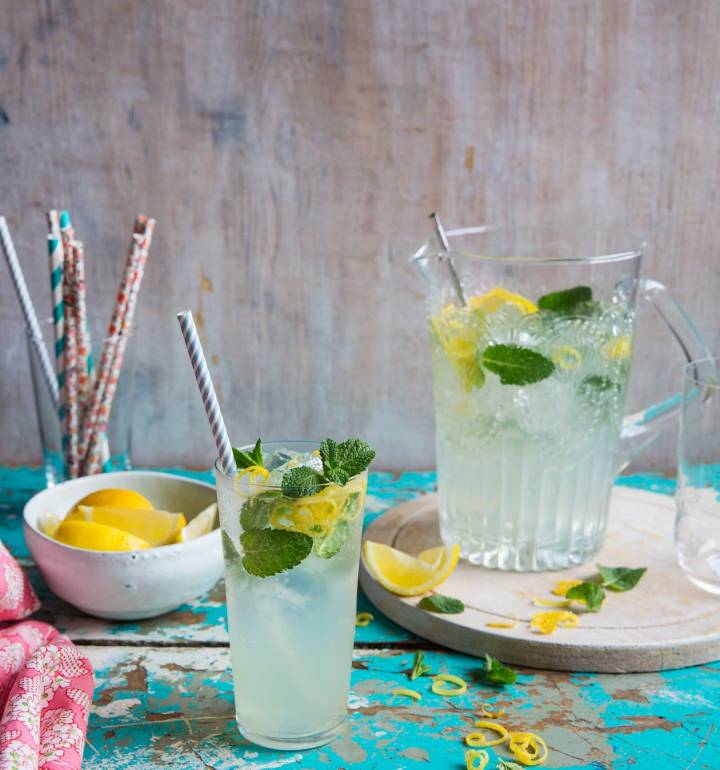 Homemade mint lemonade