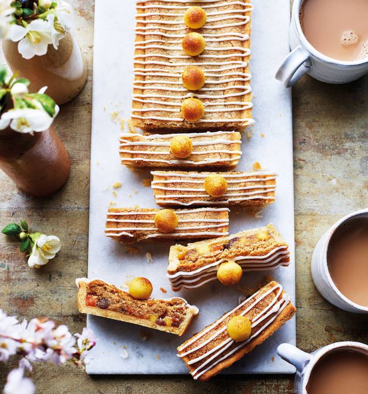 Simnel slice tart
