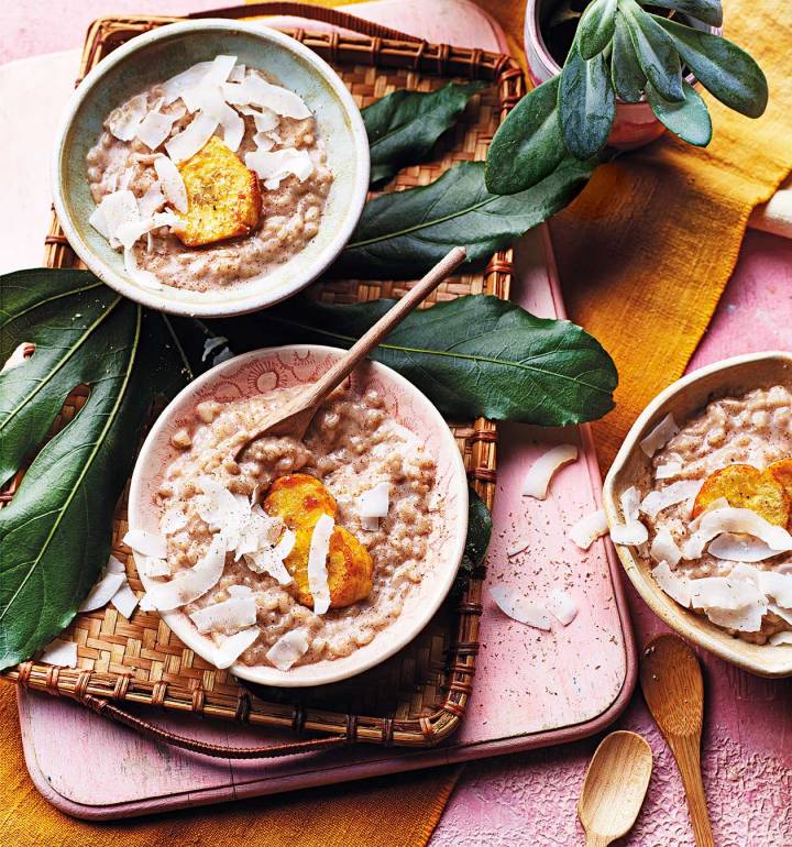 Coconut rice pudding
