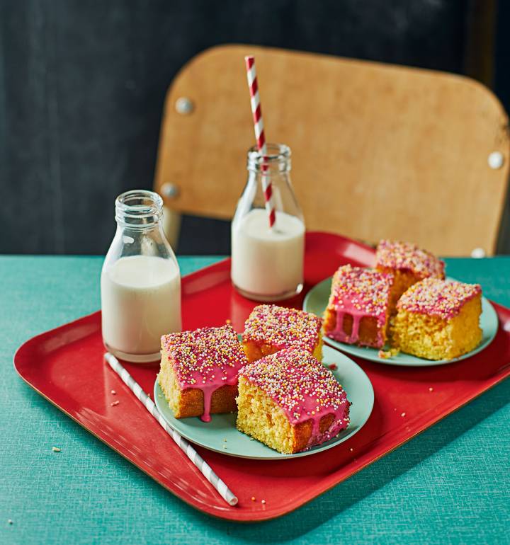 School dinner cake
