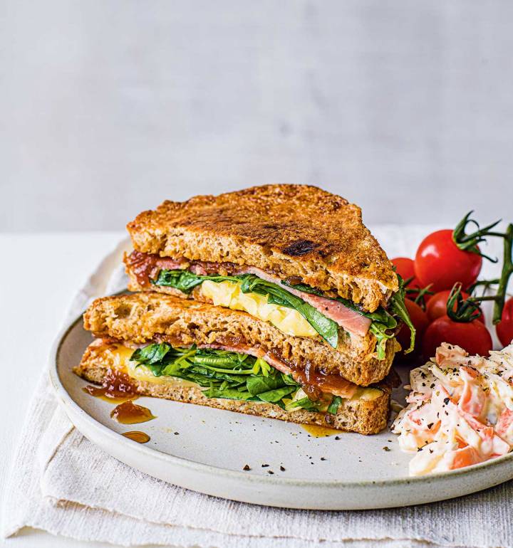 Ploughman’s eggy bread sandwich recipe | Sainsbury`s Magazine