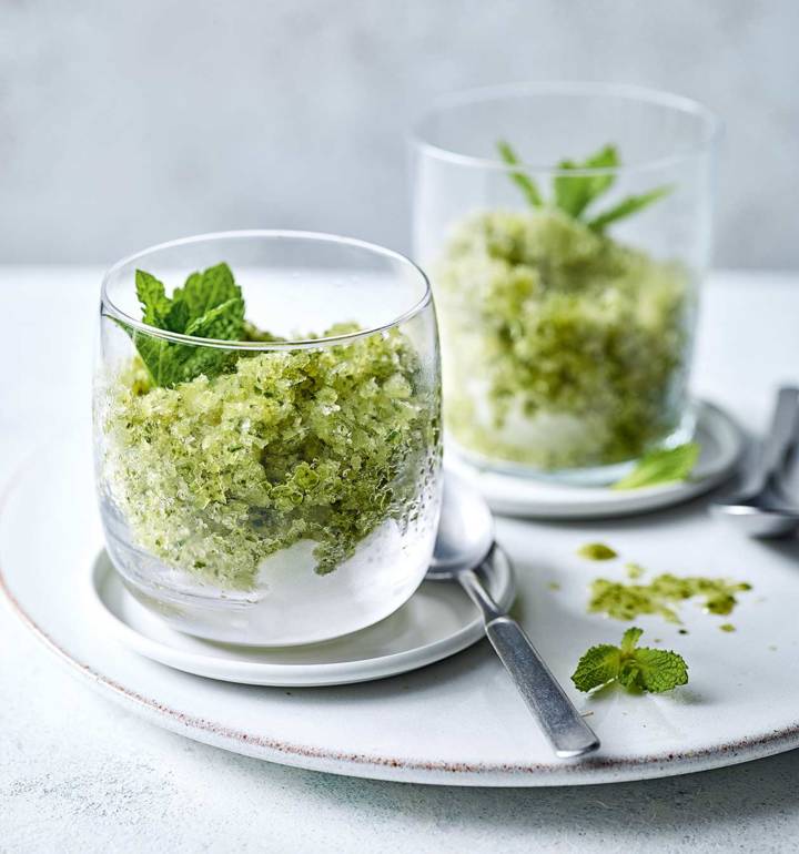 Cucumber & mint granita