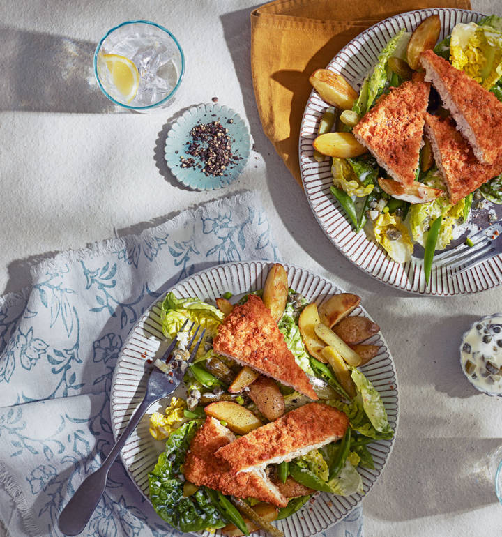 Fish and chip salad