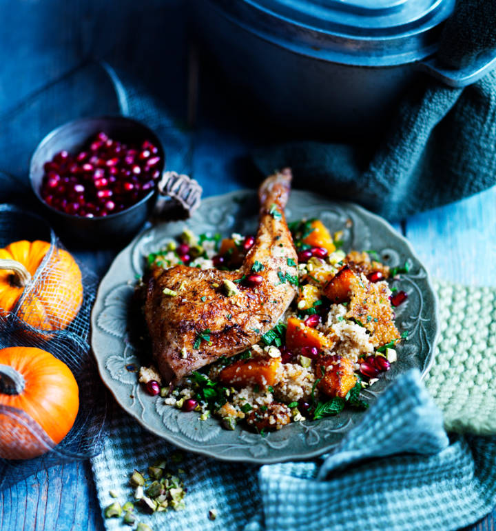 Spiced chicken butternut couscous