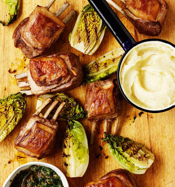 Rack of lamb with salsa verde