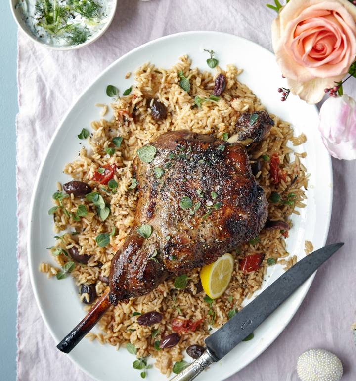 Gizzi Erskine’s Greek roast lamb