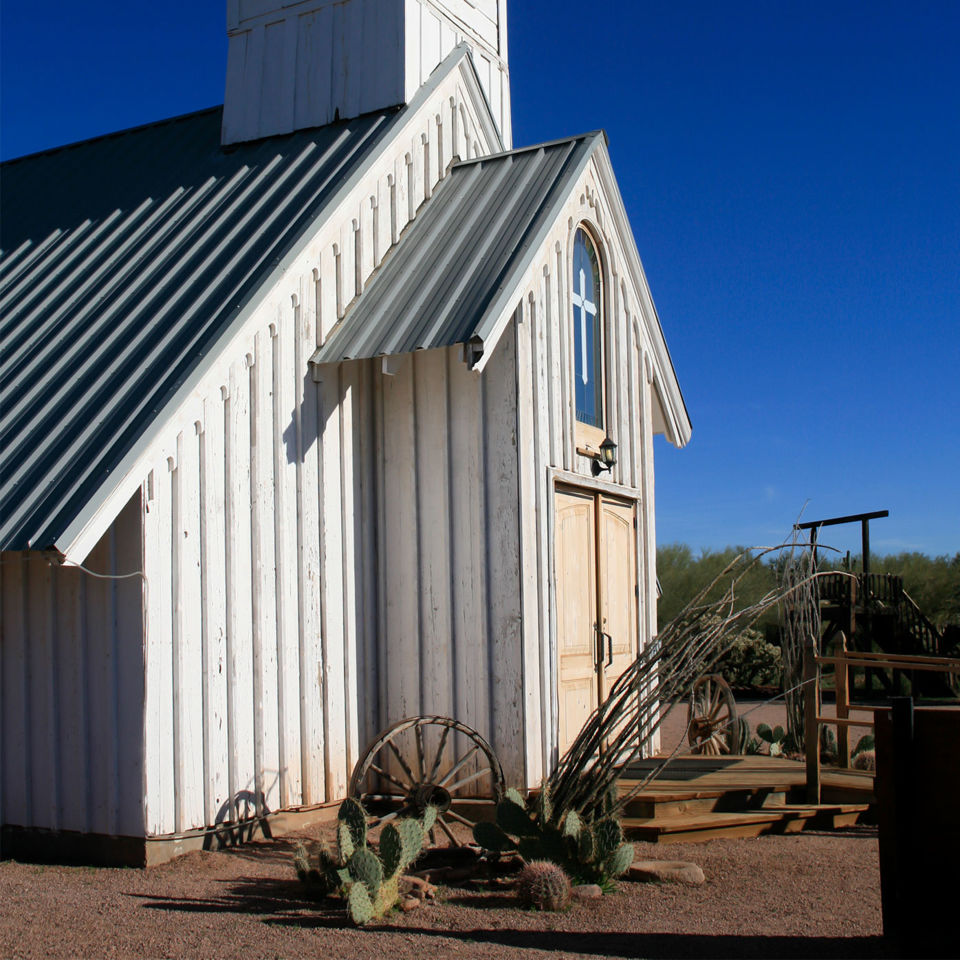 The Elvis Chapel at Apacheland. Image: Visit Mesa