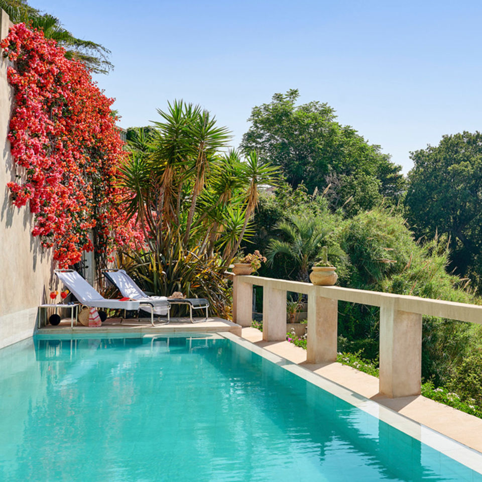 The hotel’s small but perfectly formed infinity pool