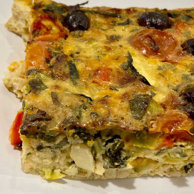 Tomato and courgette slice