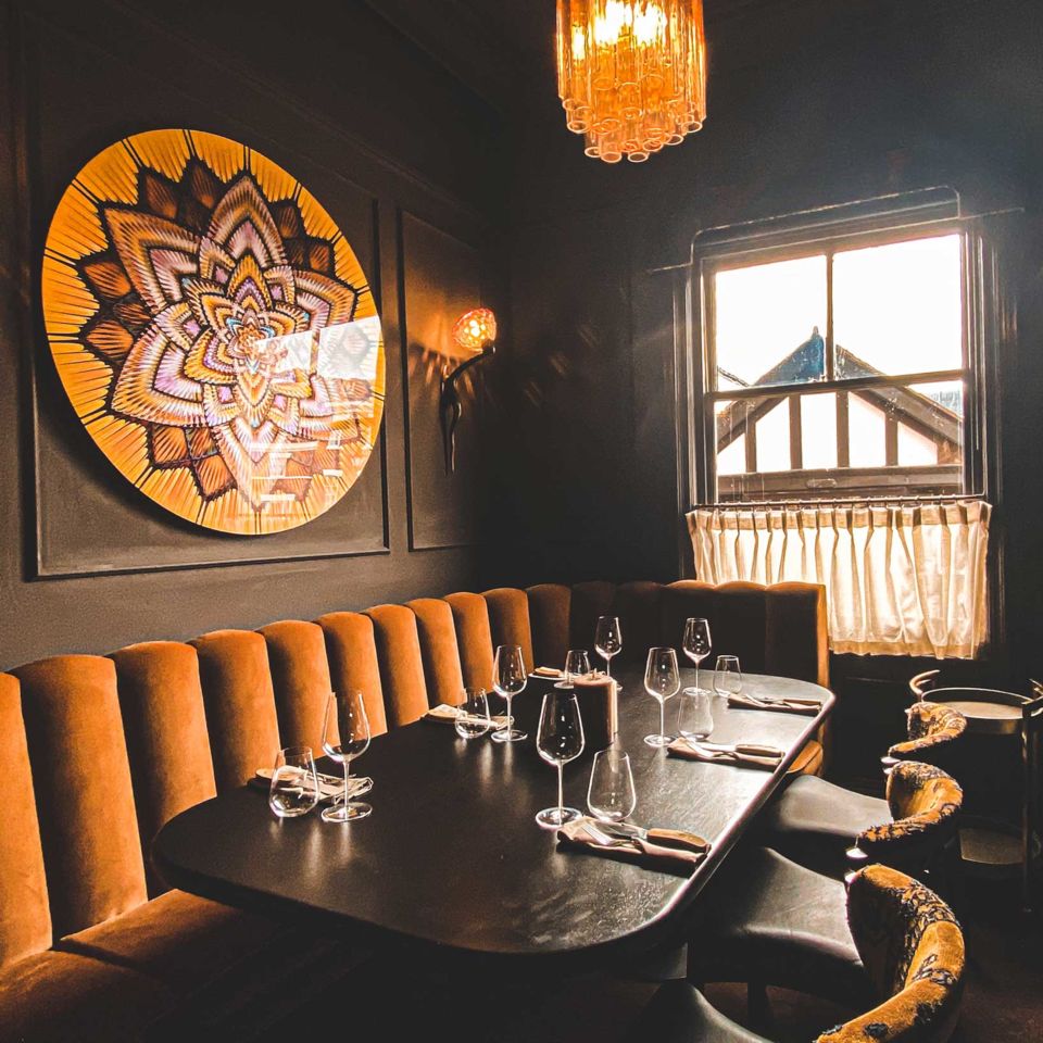 The renovated dining room