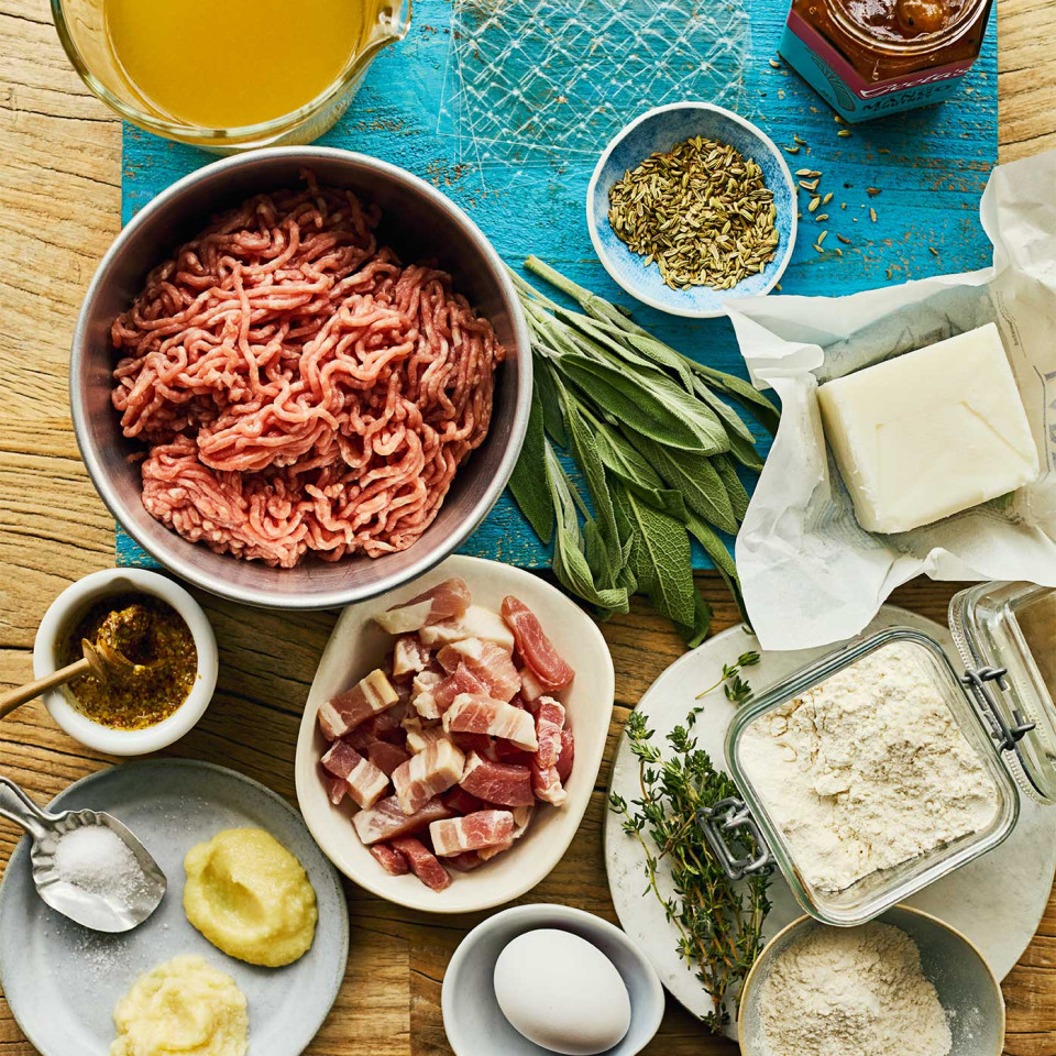 Pork pie ingredients. Image: Laura Edwards