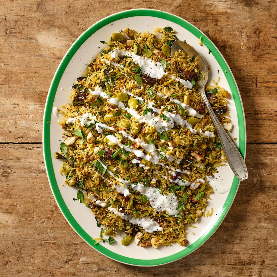 Persian herb rice with broad beans. Image: Rob Streeter