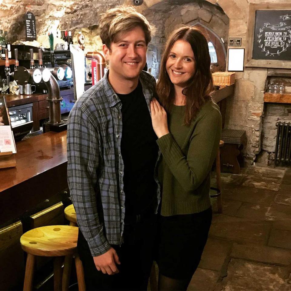 Corrie and Jamie in the Crypt bar