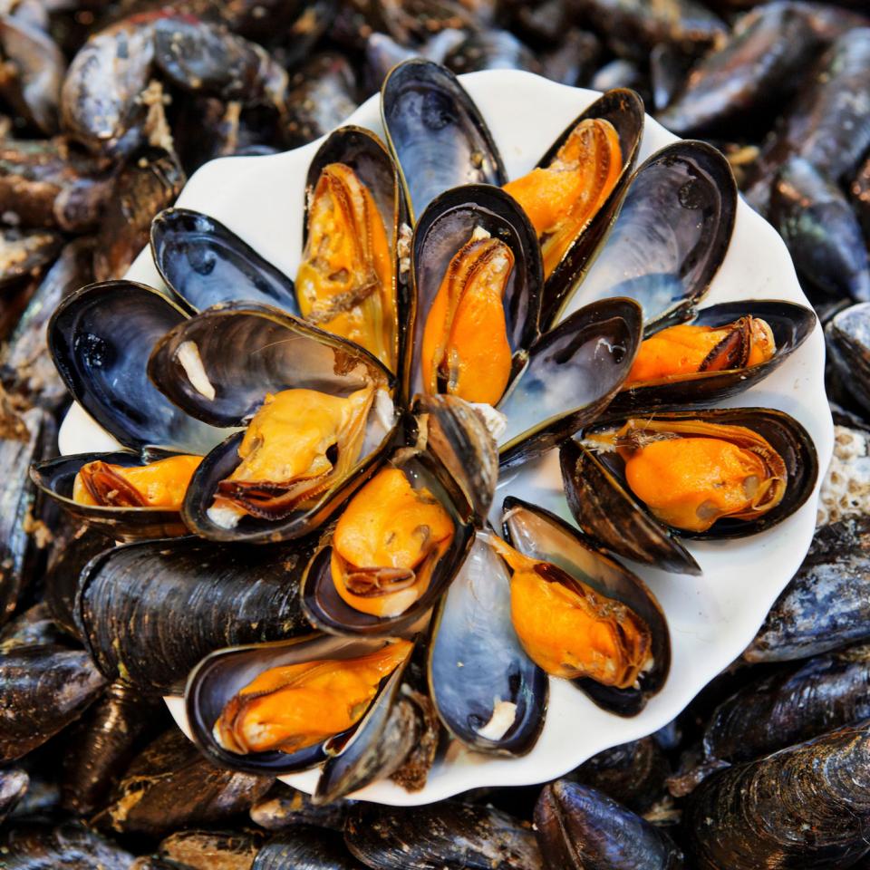 Seafood at Deauville's pretty harbour