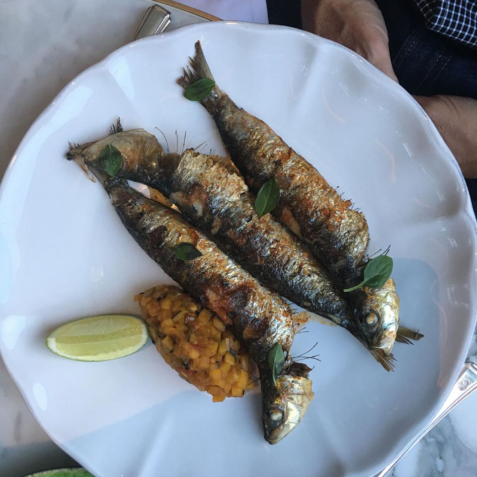 Chargrilled sardines