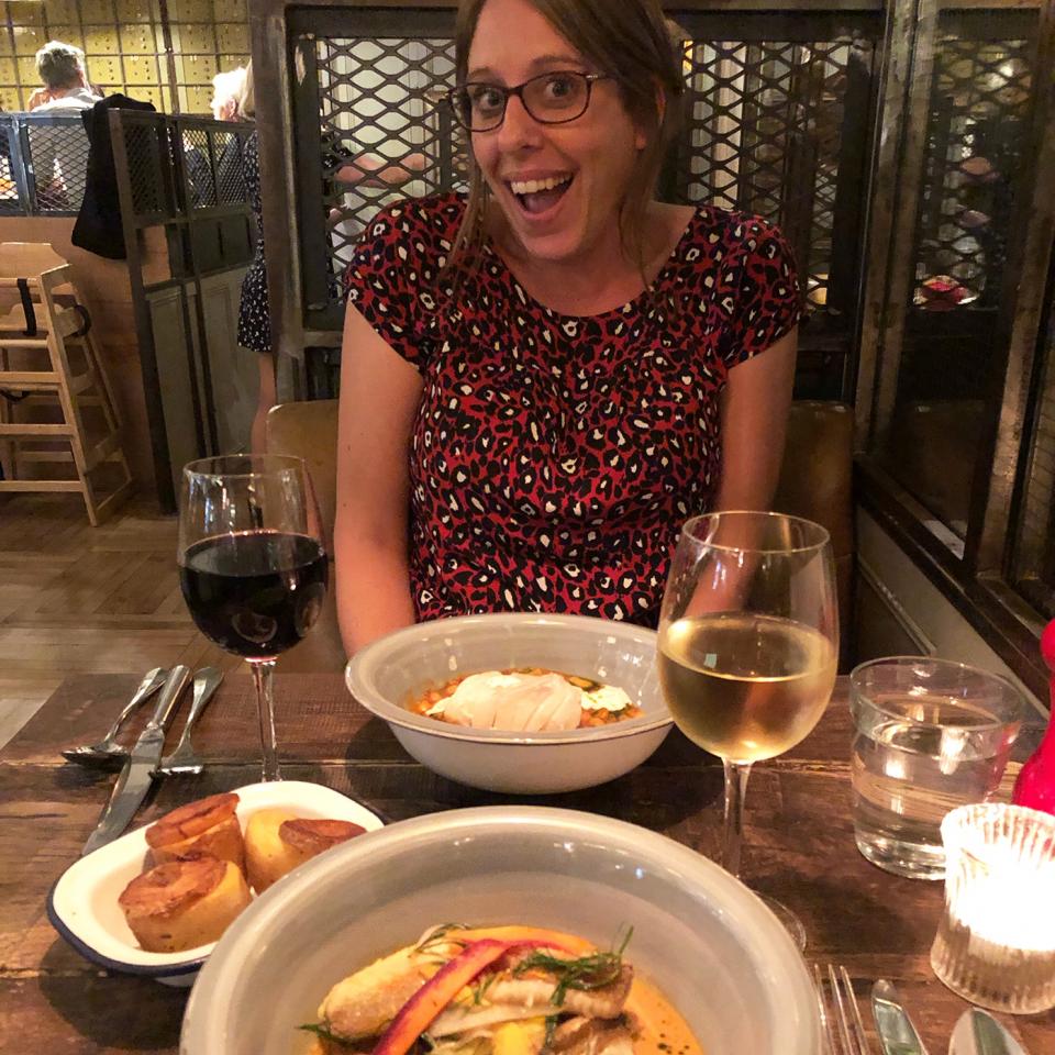 A happy Liz
