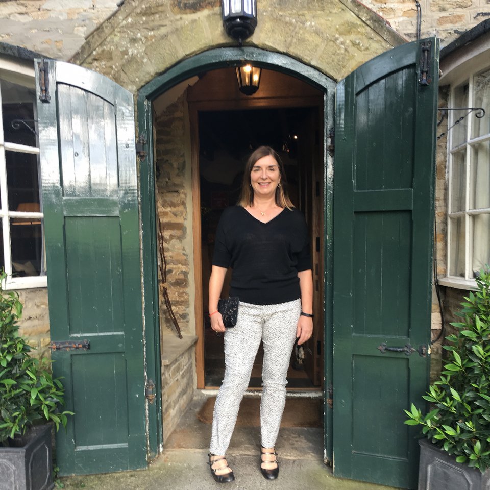 Helena ready for dinner at The Black Swan