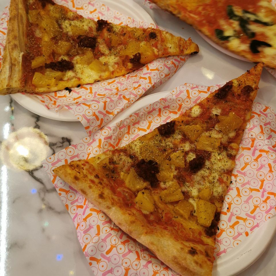 Pizza comes by the 14" slice