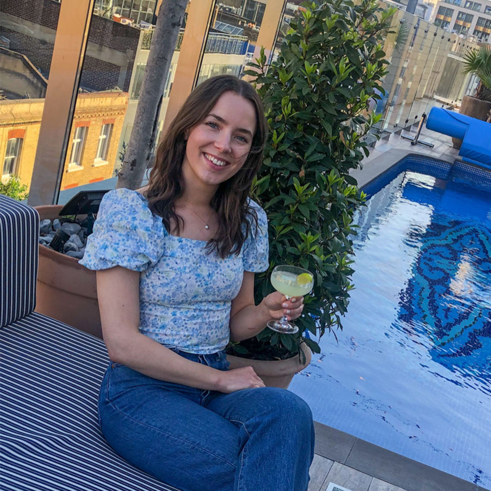 Abbie on the terrace