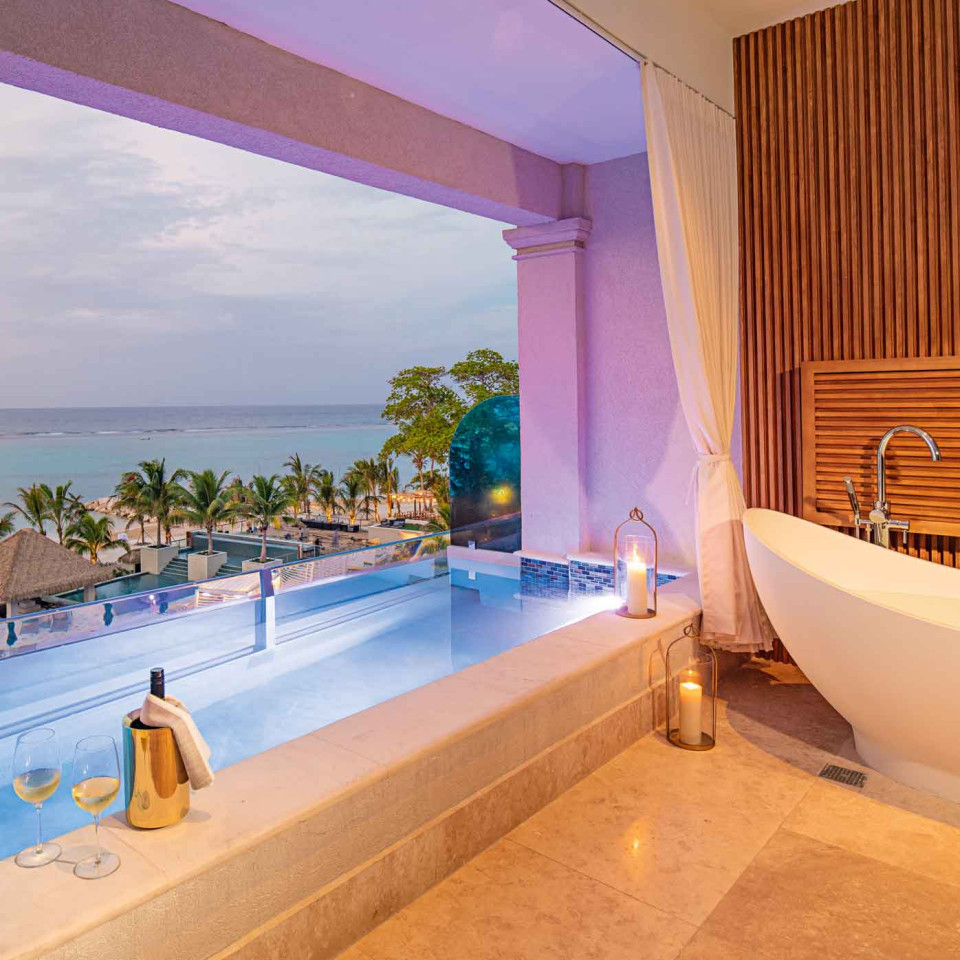 The Skypool Butler Suite's private terrace balcony