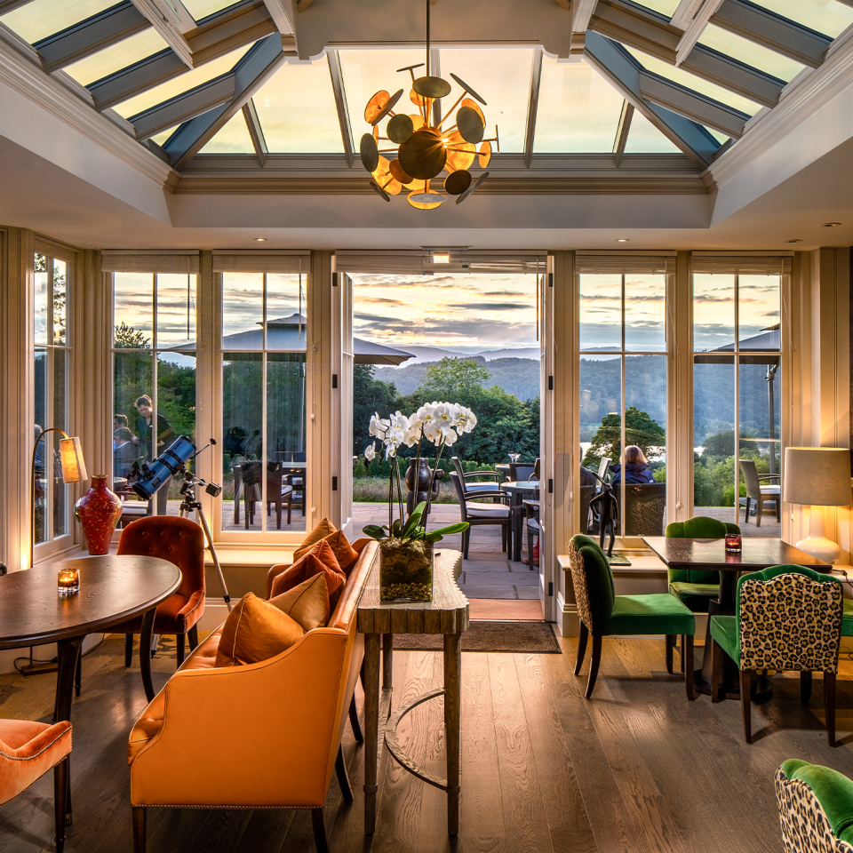 The smart bar and conservatory area. Image: Cristian Barnett Photography