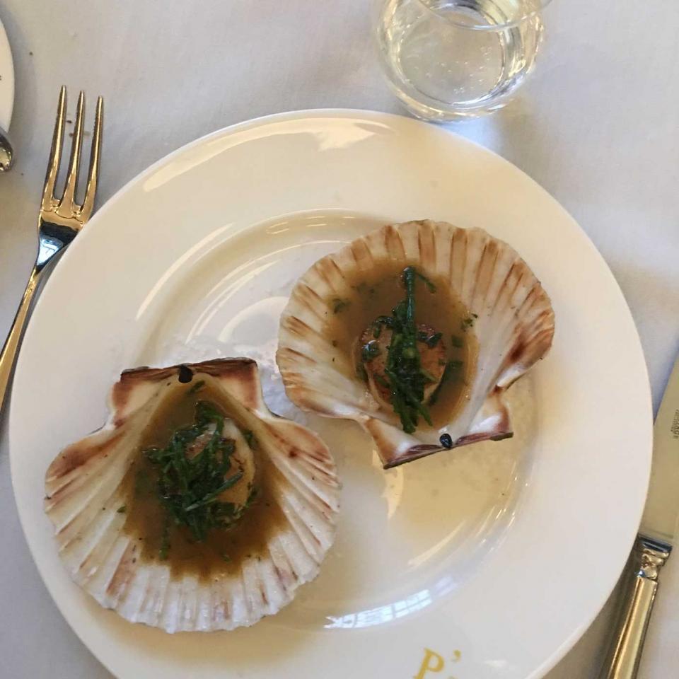 Hand-dived scallops from chef director Tristan Welch