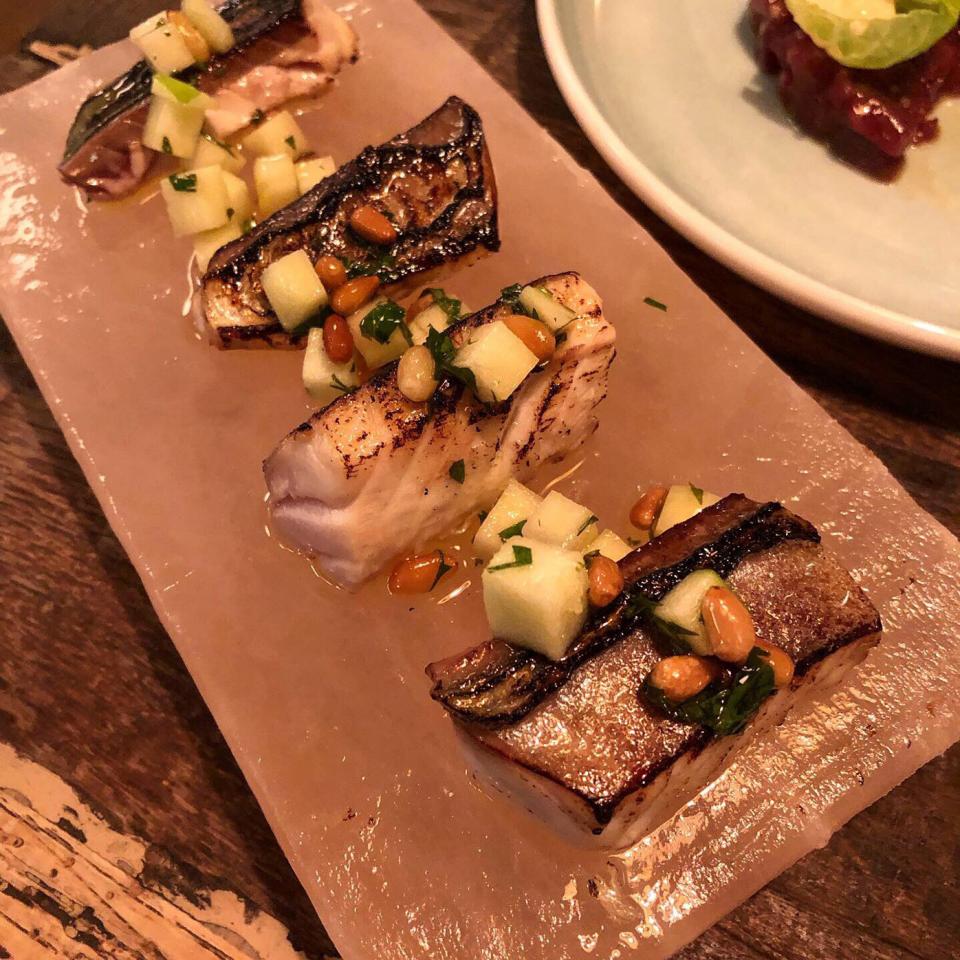 Charred mackerel